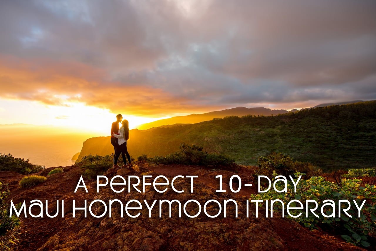 Couple on a Maui honeymoon