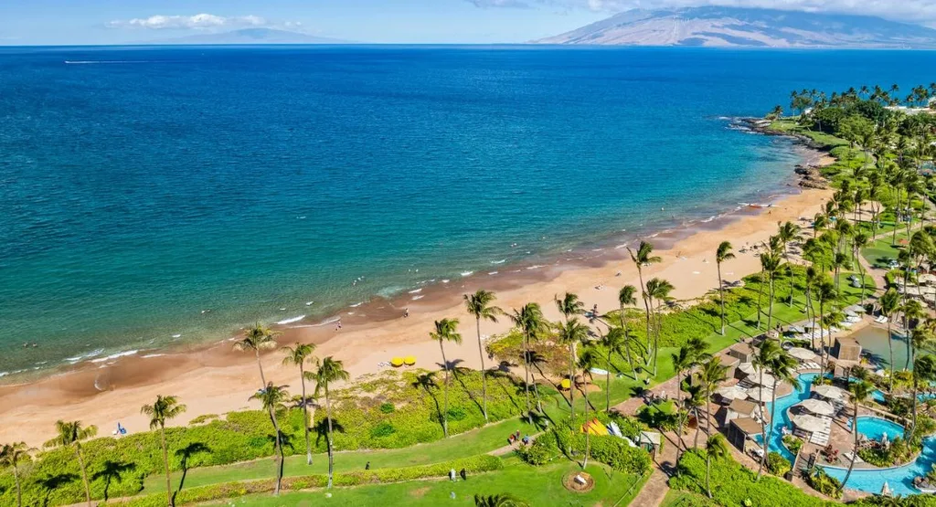 Aerial view of Wailea Beach