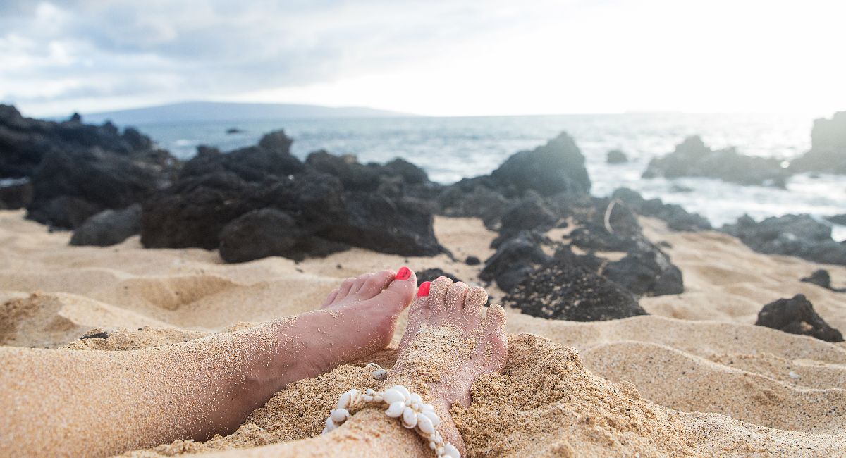 A Maui beach on a sunny day
