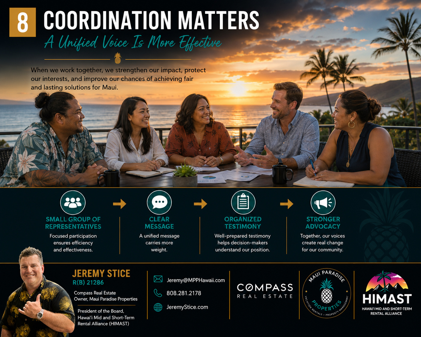 Coordination matters: a unified voice is more effective