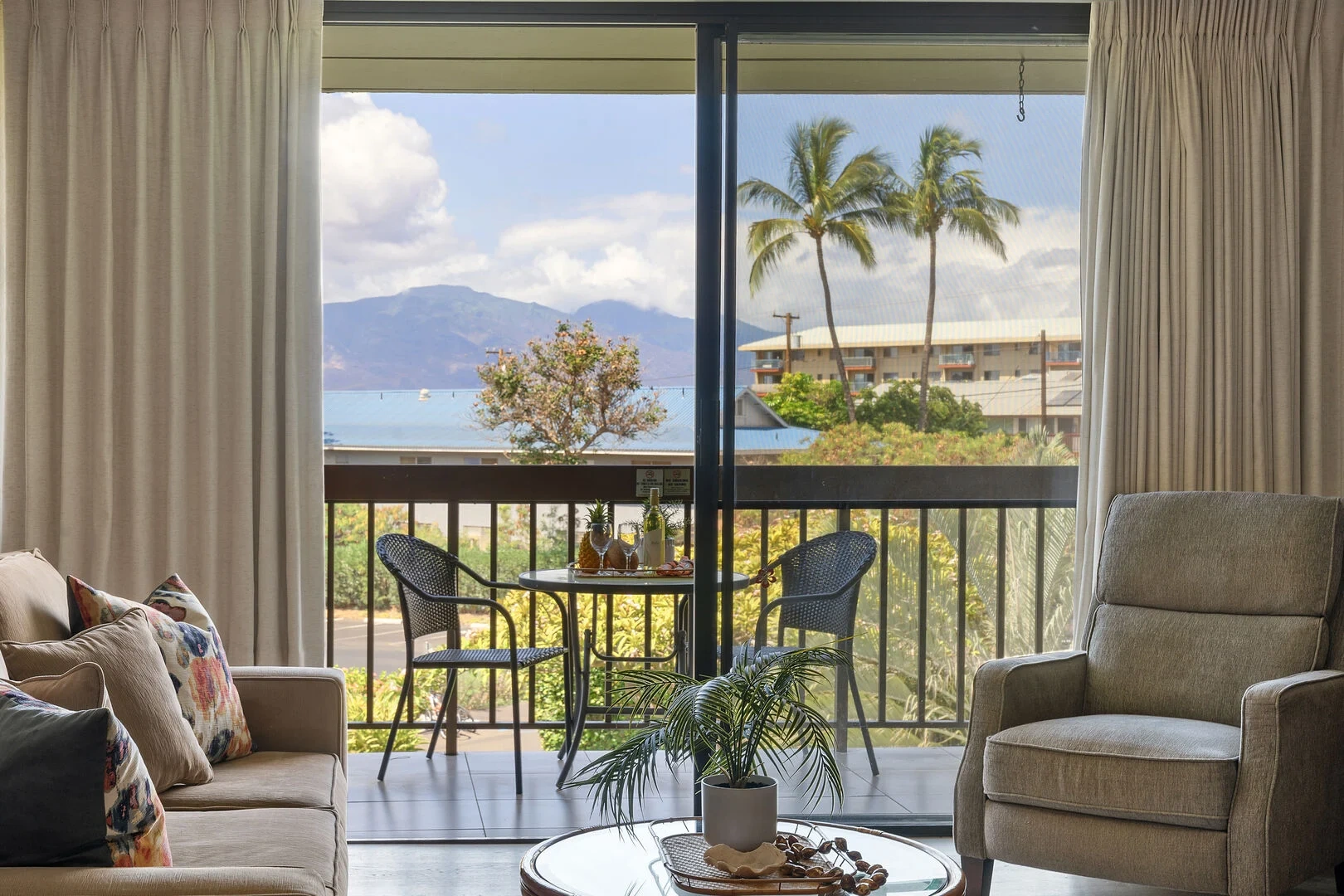 Maui coastline and resort condominiums