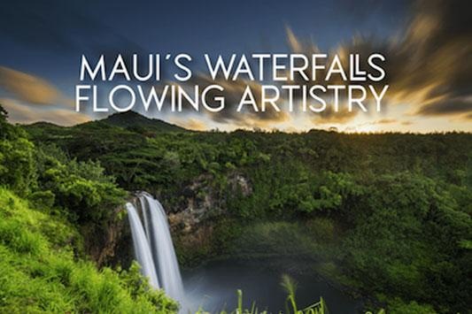 Waterfall in the Maui rainforest