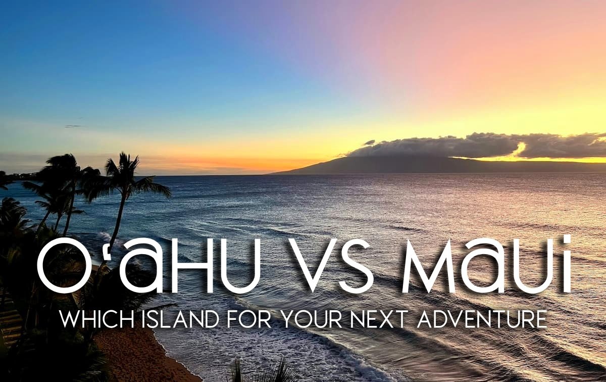 Sunset over the ocean on Maui