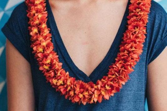 Flower garland for a Maui trip