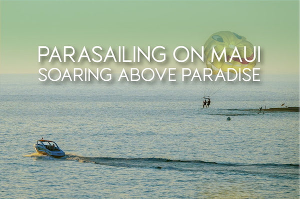 Parasailing above the ocean off West Maui