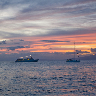 Maui beach at sunset
